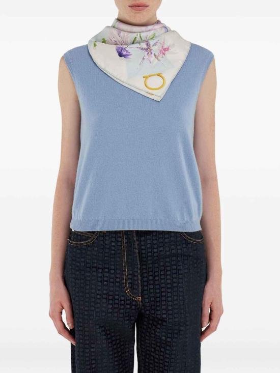 26SS 살바토레 페라가모 머플러/스카프 310225789917003 Blue - SALVATORE FERRAGAMO