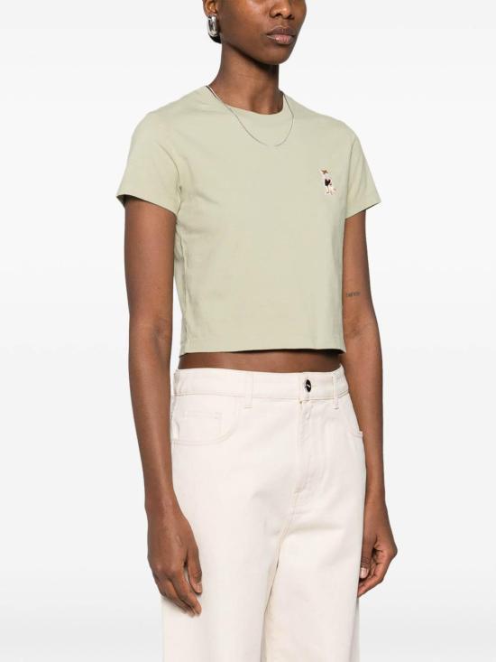 26SS 메종키츠네 드레스드 폭스 베이비 티셔츠 QW00113KJ70260451 Light Green - MAISON KITSUNE