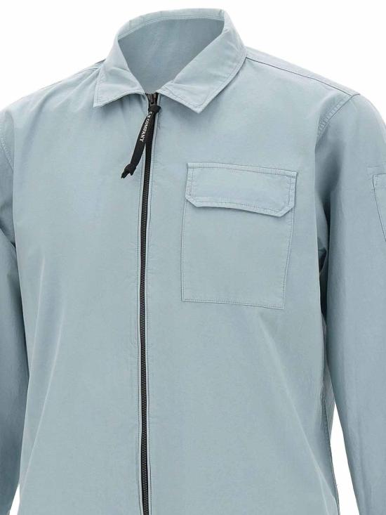 26SS 씨피 컴퍼니 오가닉 개버딘 지퍼 렌즈 오버셔츠 20CMOS705A110143G809 Light Grey - C.P. COMPANY