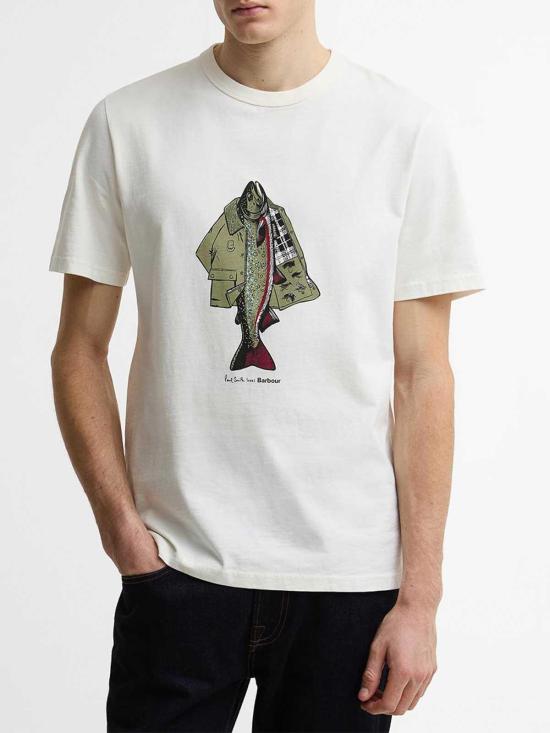 26SS 바버 반팔 티셔츠 MTS1612WH32 White - BARBOUR