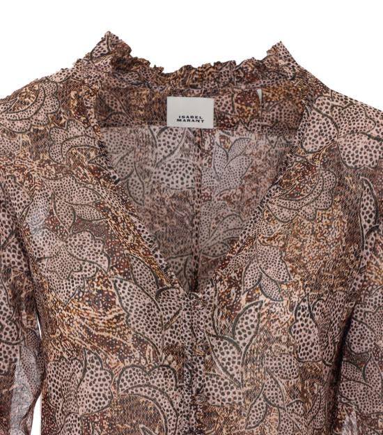 26SS 이자벨마랑 긴팔 티셔츠 HT0868FA D2J07I10OE Brown - ISABEL MARANT