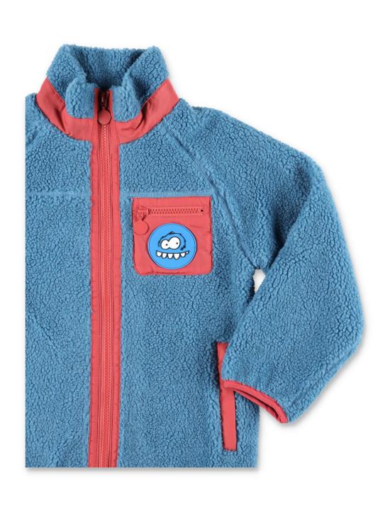  [키즈] 스텔라 맥카트니 자켓 스텔라 매카트니 몬스터 패치 플리스 재킷 (블루) (어린이용) - STELLA MCCARTNEY
