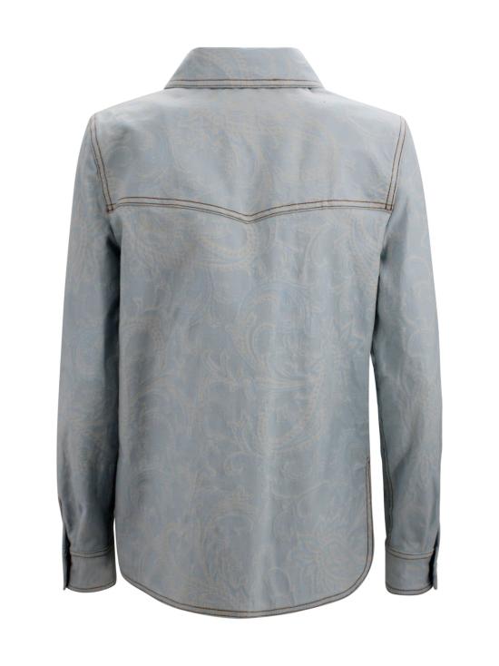  에트로 탑 데님 셔츠 클리어 블루 - ETRO