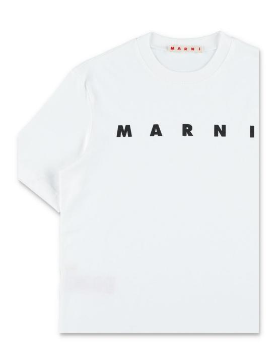  [키즈] 마르니 탑 어린이용  로고 티셔츠 (흰색) - MARNI