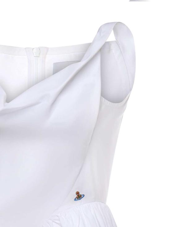  비비안웨스트우드 원피스 비비안 웨스트우드 코튼 슬리브리스 드레스 화이트 - VIVIENNE WESTWOOD