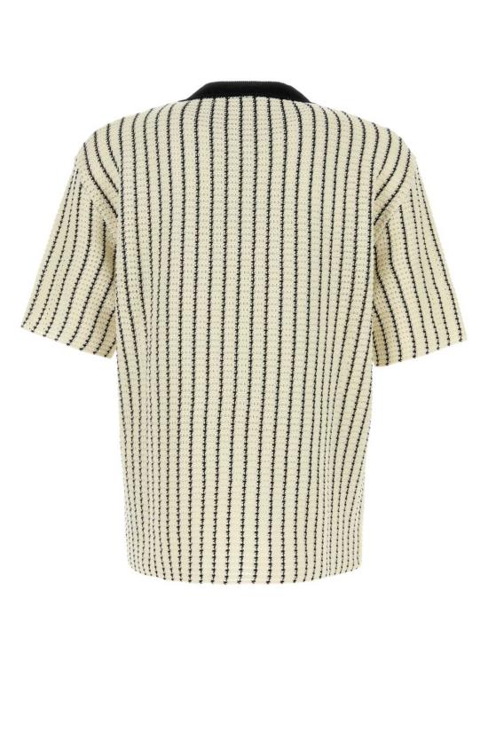  질샌더 탑 질 샌더 자수 크로셰 티셔츠 솔트+페퍼 - JIL SANDER