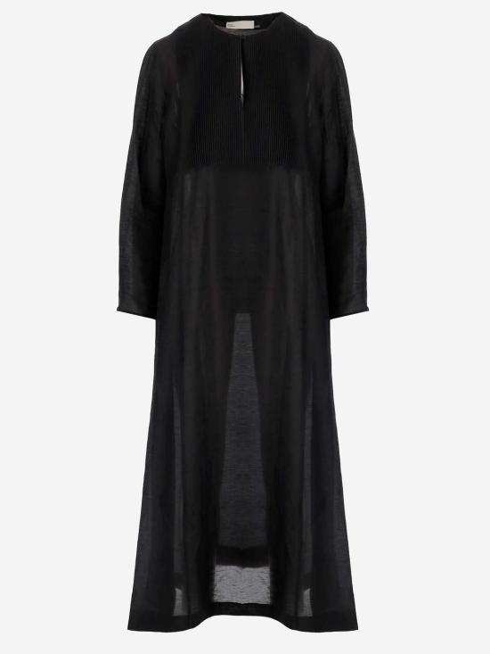  토리버치 원피스 토리 버치 블랙 린넨 드레스