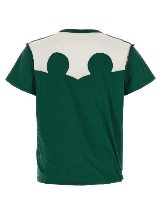  마르지엘라 탑 메종  웨스턴 패치워크 티셔츠 그린 - MAISON MARGIELA