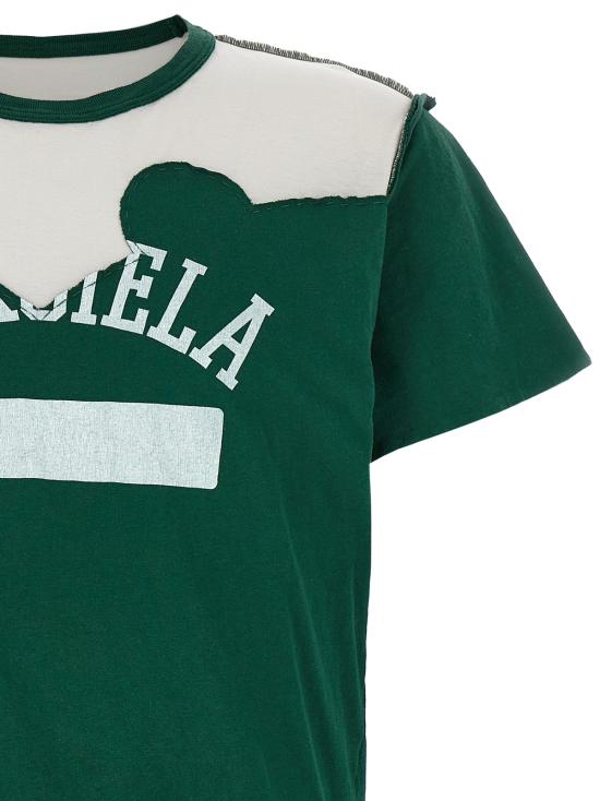  마르지엘라 탑 메종  웨스턴 패치워크 티셔츠 그린 - MAISON MARGIELA