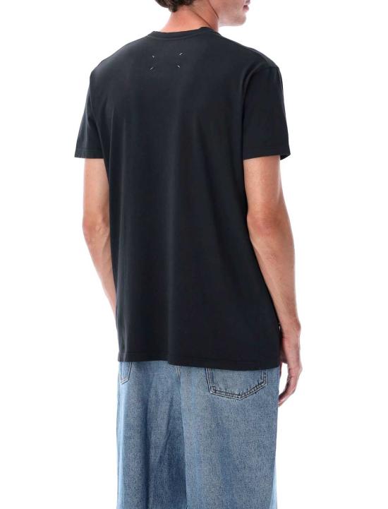  마르지엘라 탑 메종  오버다이드 코튼 'I'm A Fan' 티셔츠 차콜 색상 - MAISON MARGIELA