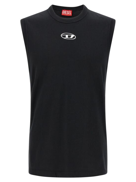  디젤 탑 T 비스코 아이오드 민소매 티셔츠 블랙