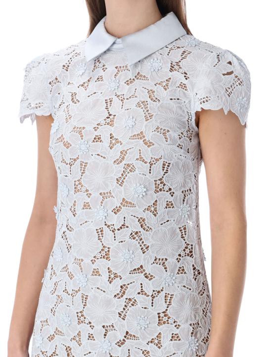  셀프 포트레이트 숏 원피스 기퓌르 레이스 미니 드레스 라이트 블루 - SELF PORTRAIT