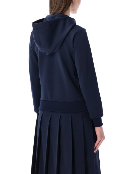  꼼데가르송 스웨터 Comme Des Garçons Girl 지퍼 후디 스웨트셔츠 네이비 블루 - COMME DES GARCONS