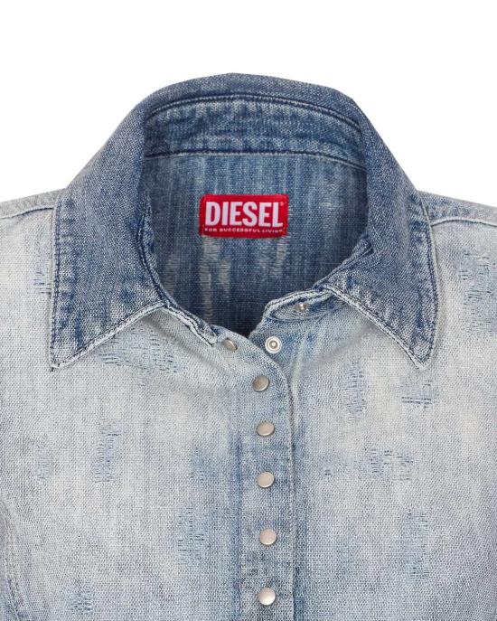  디젤 탑 Diesel De Maslu 데님 셔츠 블루 - DIESEL