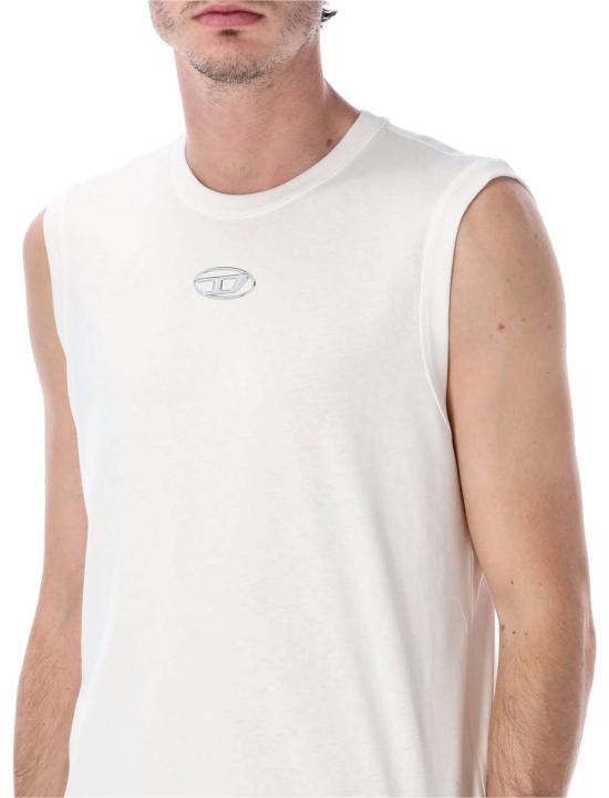  디젤 민소매 티셔츠 T 비스코 Od 코튼  화이트 - DIESEL