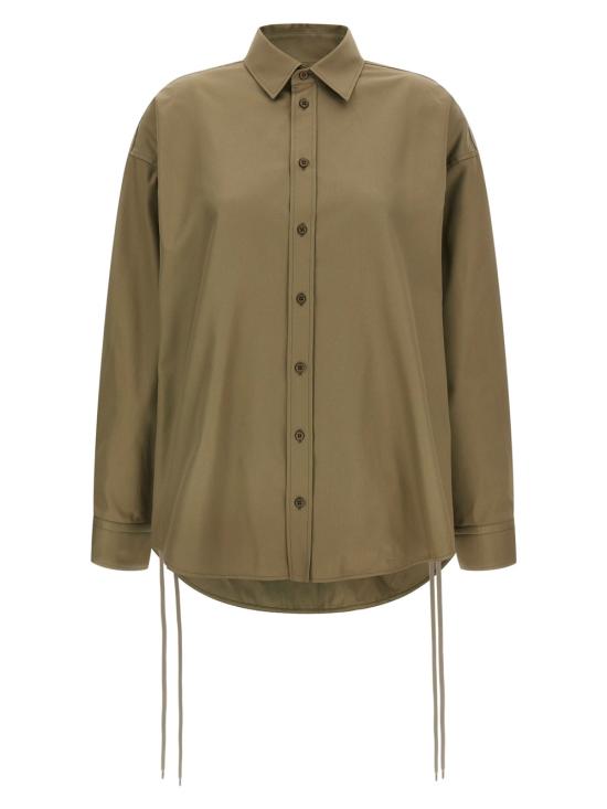 26SS 발렌시아가 레이스 업 셔츠 857835 TTP08 9506 SAND BEIGE