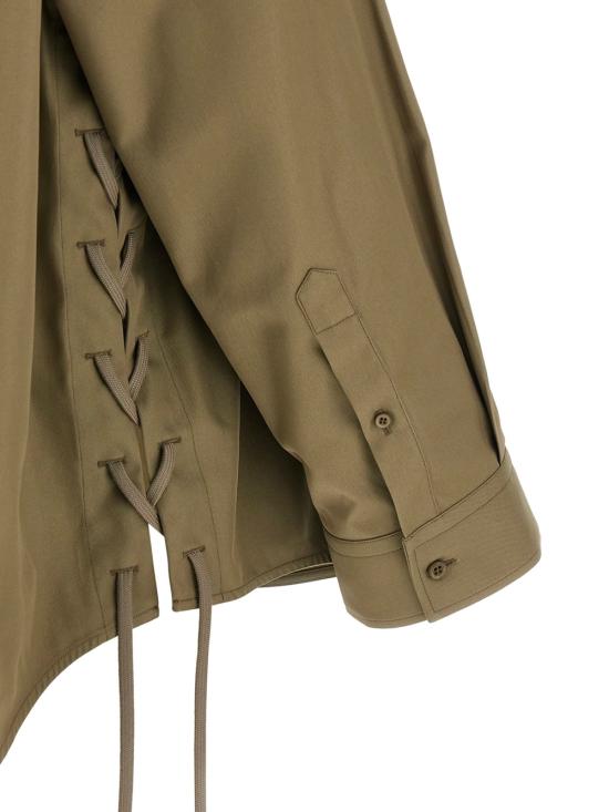 26SS 발렌시아가 레이스 업 셔츠 857835 TTP08 9506 SAND BEIGE - BALENCIAGA