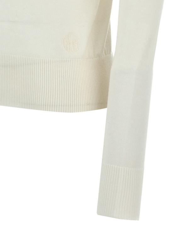  끌로에 스웨터 로고 자수 터틀넥  화이트 - CHLOE