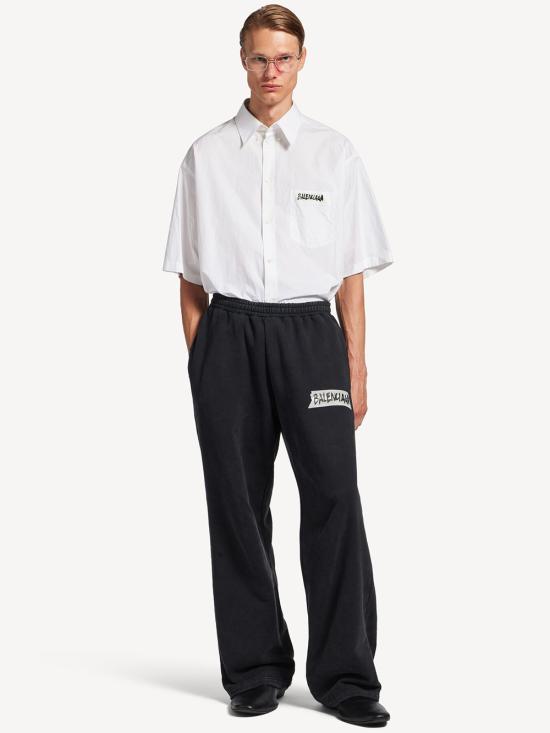 26SS 발렌시아가 마스킹 테이프 라지 핏 롱 슬리브 셔츠 857810 TRM28 9000 WHITE - BALENCIAGA