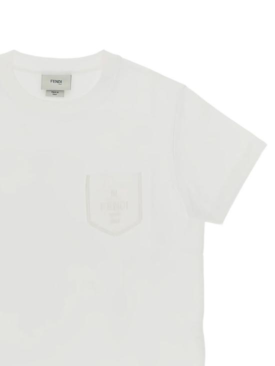 26SS [키즈] 펜디 티셔츠 JFI411 7AJ F0TU9 GESSO - FENDI