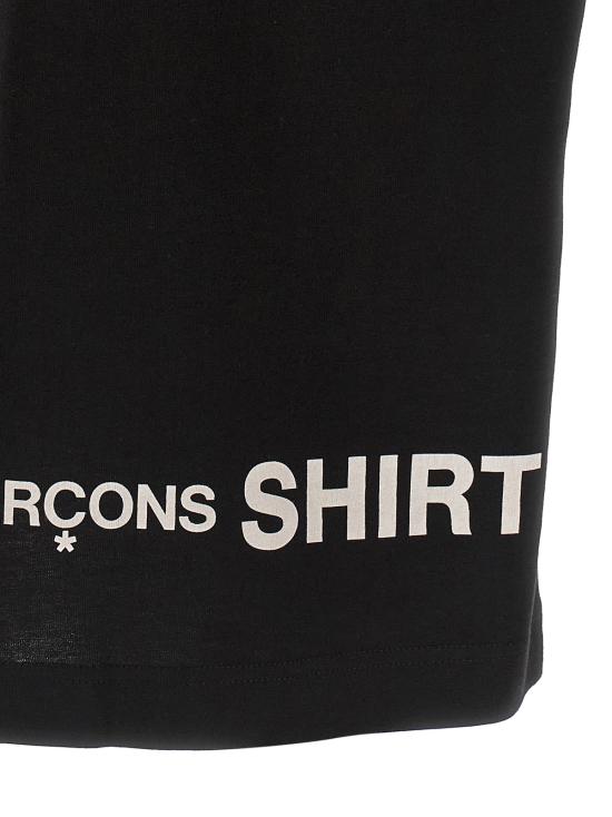  꼼데가르송 탑 Comme Des Garçons 셔츠 로고 프린트 T 셔츠 블랙 - COMME DES GARCONS