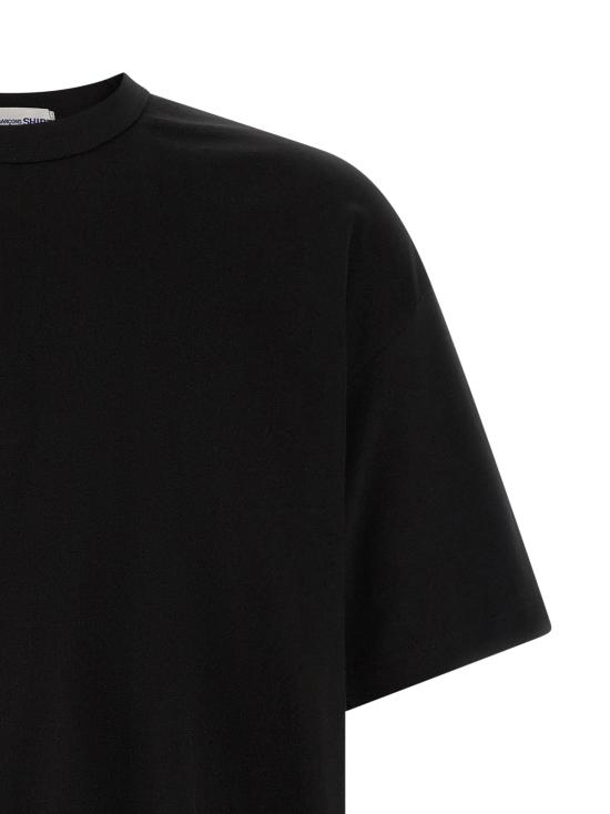  꼼데가르송 탑 Comme Des Garçons 셔츠 로고 프린트 T 셔츠 블랙 - COMME DES GARCONS
