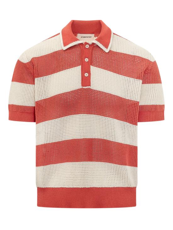 26SS 아토모 팩토리 폴로 티셔츠 PE26AFU10U 701D ROSSO PANNA