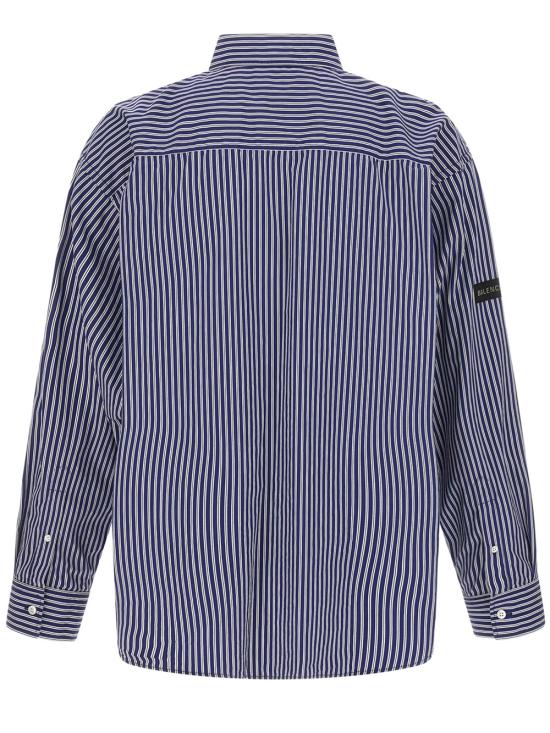 26SS 발렌시아가 긴팔 셔츠 857814 TTM34 8502 NAVY WHITE - BALENCIAGA