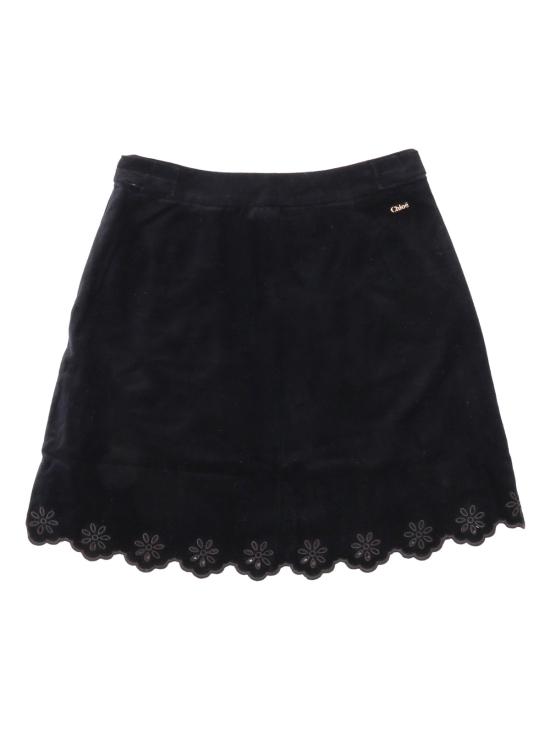  [키즈] 끌로에 스커트 키즈 코튼 벨벳  블루 - CHLOE