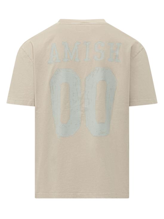 26SS 아미시 반팔 티셔츠 AMU146CR653219 C0668 LASER VINTAGE STONE BUFF - AMISH