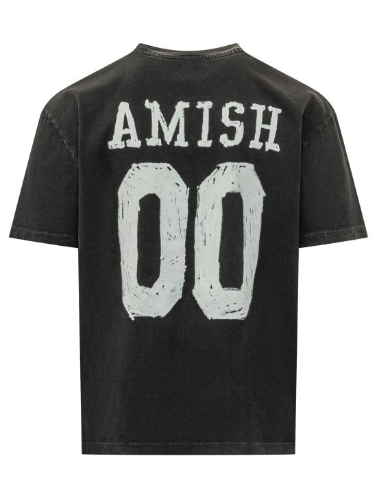 26SS 아미시 반팔 티셔츠 AMU146CR653219 C0073 WASHED BLACK - AMISH