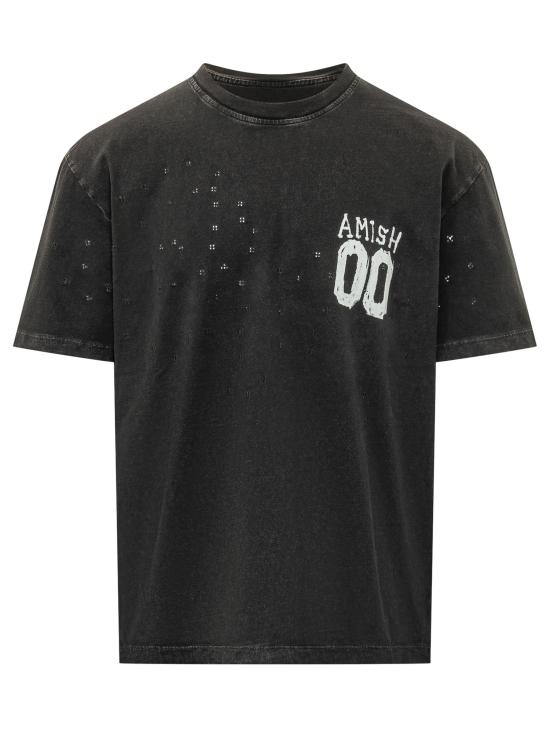 26SS 아미시 반팔 티셔츠 AMU146CR653219 C0073 WASHED BLACK