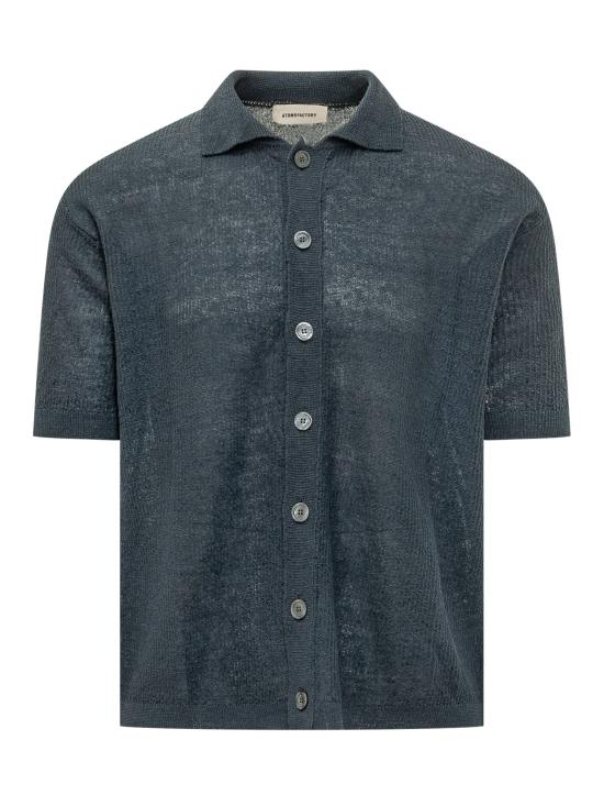 26SS 아토모 팩토리 긴팔 셔츠 PE26AFU05 07D BLU