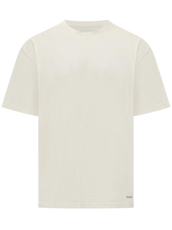 26SS 아미시 반팔 티셔츠 AMX035CR570569 C0087 DYED ECRU