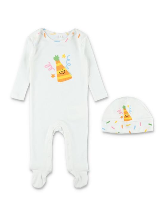  [키즈] 스텔라 맥카트니 오버롤 스텔라 매카트니 키즈 파티 햇 롬퍼 & 모자 세트 (아이보리)