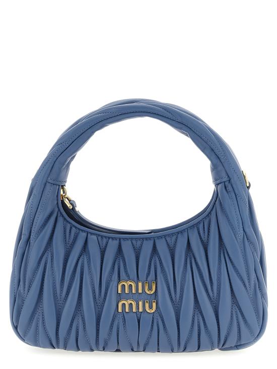 26SS 미우미우 마틀라쎄 완더 레더 토트백 5BC125VOOYAN88F0V98 Light Blue