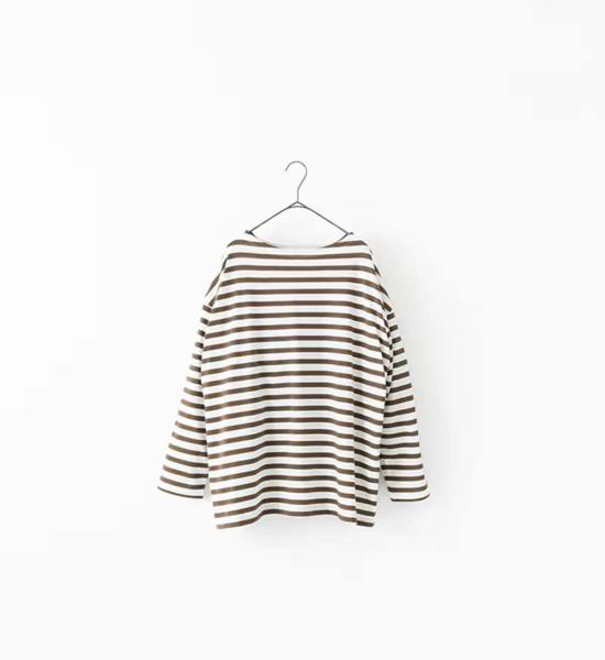  Véritécoeur 긴팔 티셔츠 보더 긴팔 탑