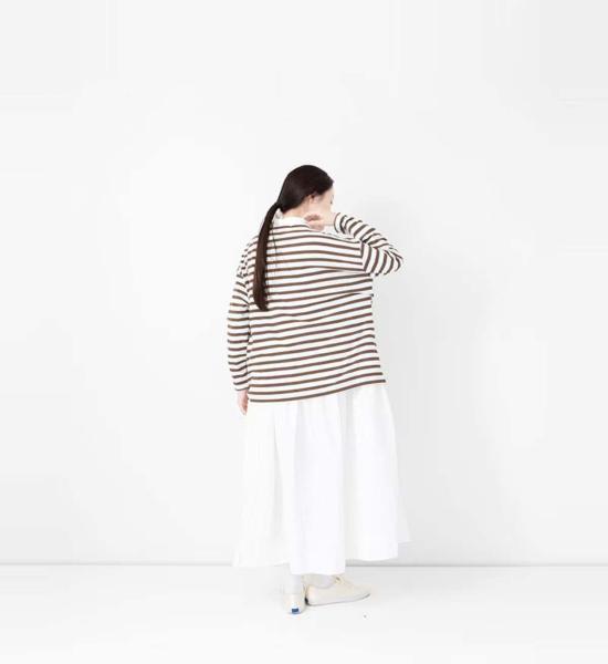  Véritécoeur 긴팔 티셔츠 보더 긴팔 탑 - OTHER BRANDS