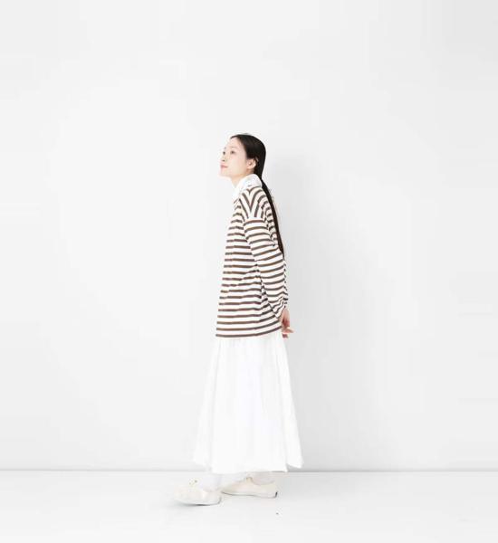  Véritécoeur 긴팔 티셔츠 보더 긴팔 탑 - OTHER BRANDS