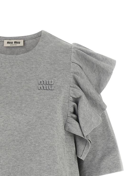 26SS 미우미우 숏 원피스 MMA932SOOO19PMF0K44 Gray - MIU MIU