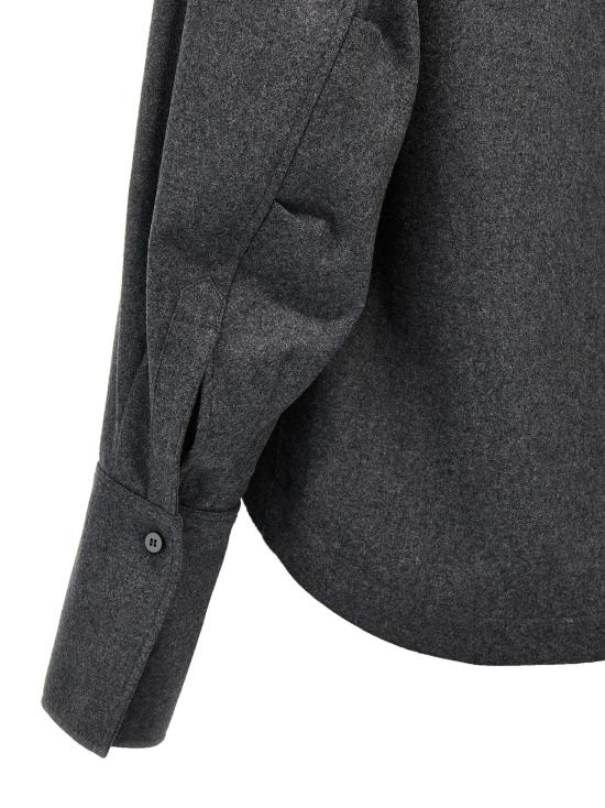  디 아티코 탑 아티코 엘리자 울 셔츠 그레이 - THE ATTICO
