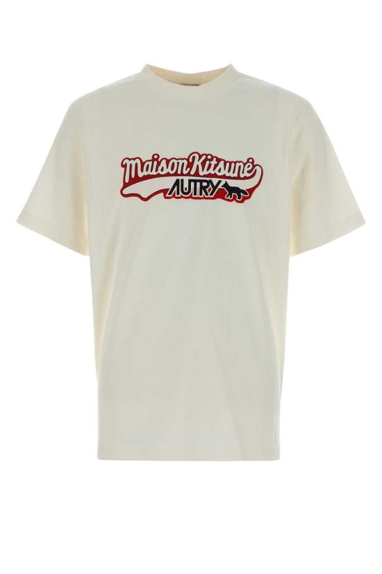  오트리 탑 X 메종 키슌 MK2W 티셔츠 화이트