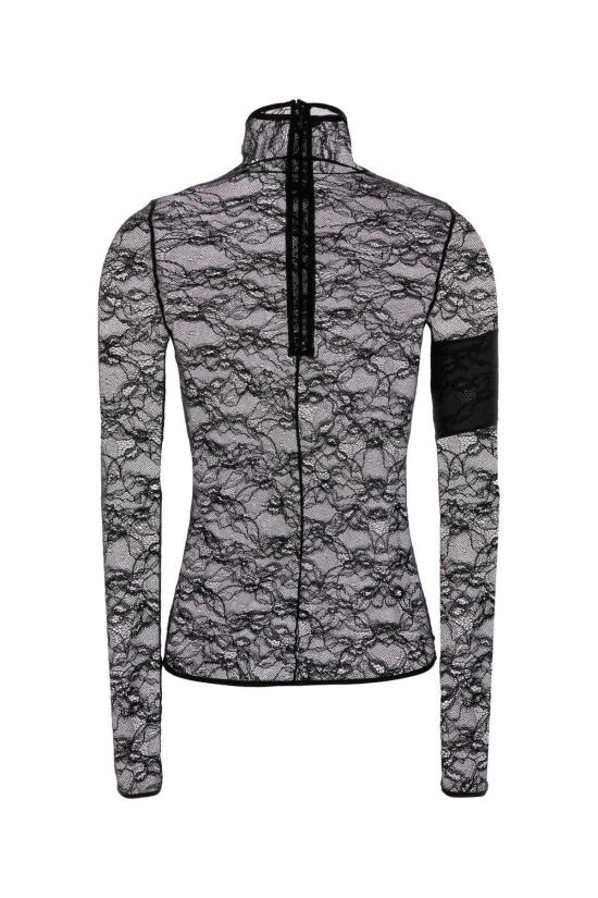  쿠레쥬 긴팔 티셔츠 쿠레지 스트레치 레이스 탑 - COURREGES