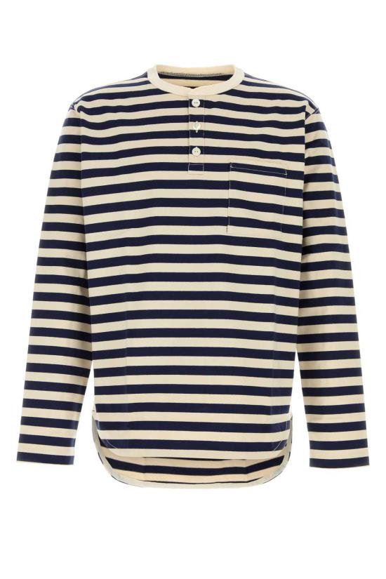  와타나베 준야 탑 자수 코튼 오버사이즈 티셔츠 Ntrlnavy