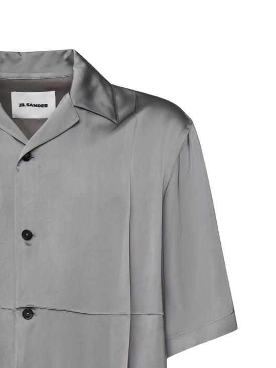  질샌더 탑 질 샌더 비스코스 셔츠 그레이 - JIL SANDER