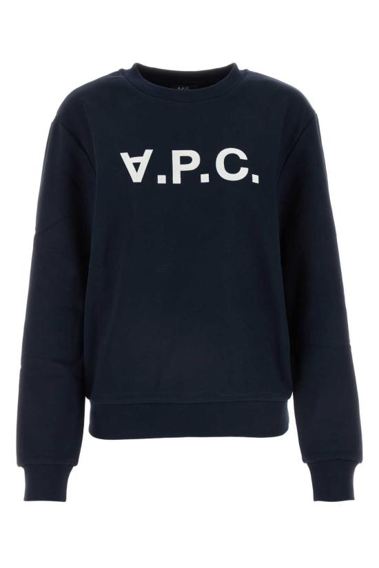  아페쎄 스웨터 A.P.C. 미드나잇 블루 유기농 면 스웨트셔츠