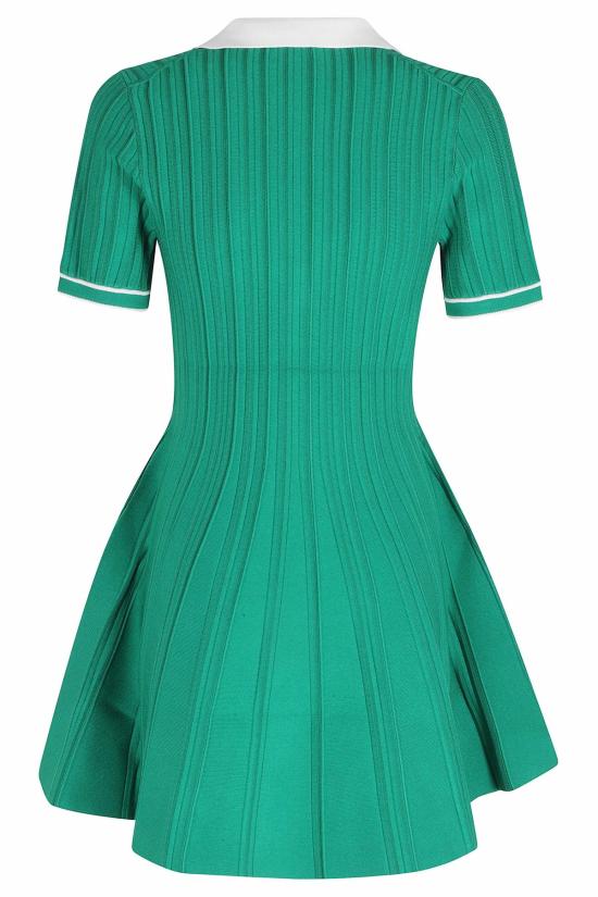  조나단 심카이 숏 원피스 Jonathan Simkhai 페이지 니트 폴로 미니 드레스 그린 - JONATHAN SIMKHAI