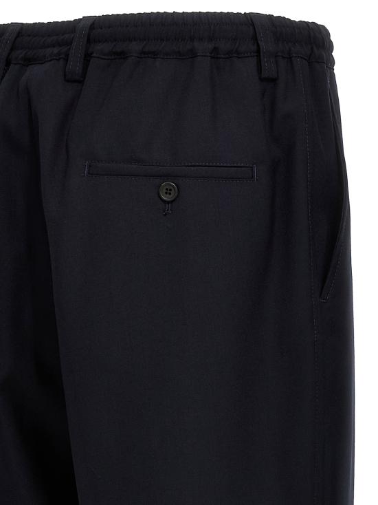  마르니 팬츠 트로피컬 울 크롭  블루 - MARNI