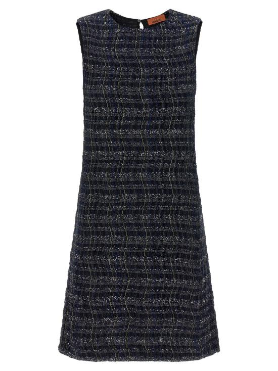  미소니 숏 원피스 미쏘니 체크 패턴 미니 드레스 멀티컬러