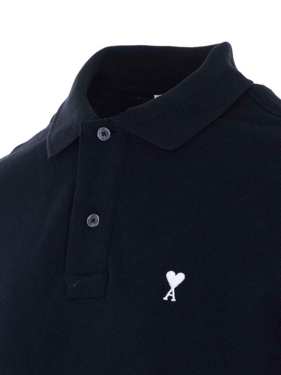 26SS 아미 스몰 하트 로고 폴로 티셔츠 HPL411760760045 Black - AMI
